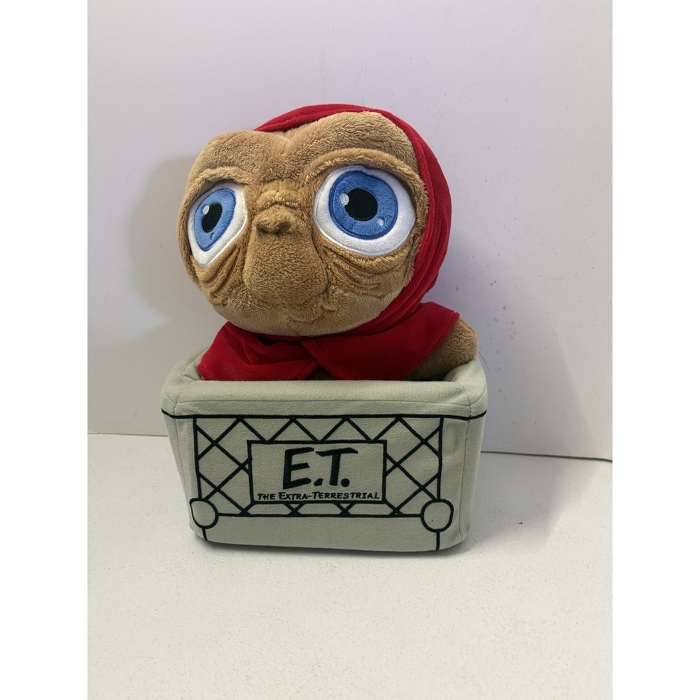 Universal Studios E.T. Extra Terrestrial Red Hood in Basket 12" Stuffed Plush